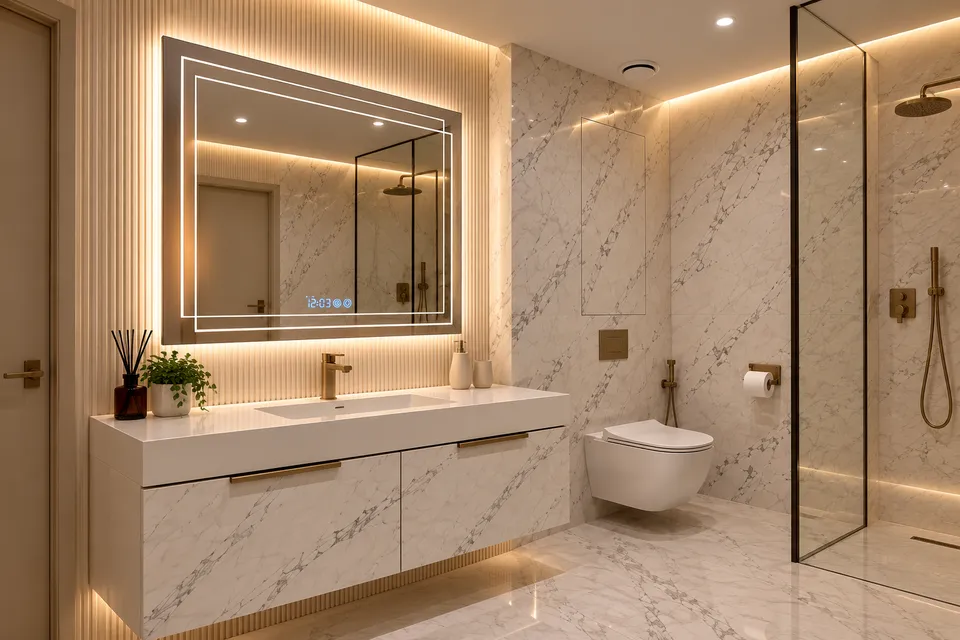 Дзеркало з LED підсвіткою 50х50см квадратне Bakersfield — фото 22