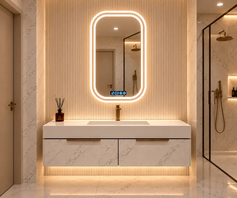 Дзеркало з LED підсвіткою 50х70см прямокутне Oxnard — фото 16