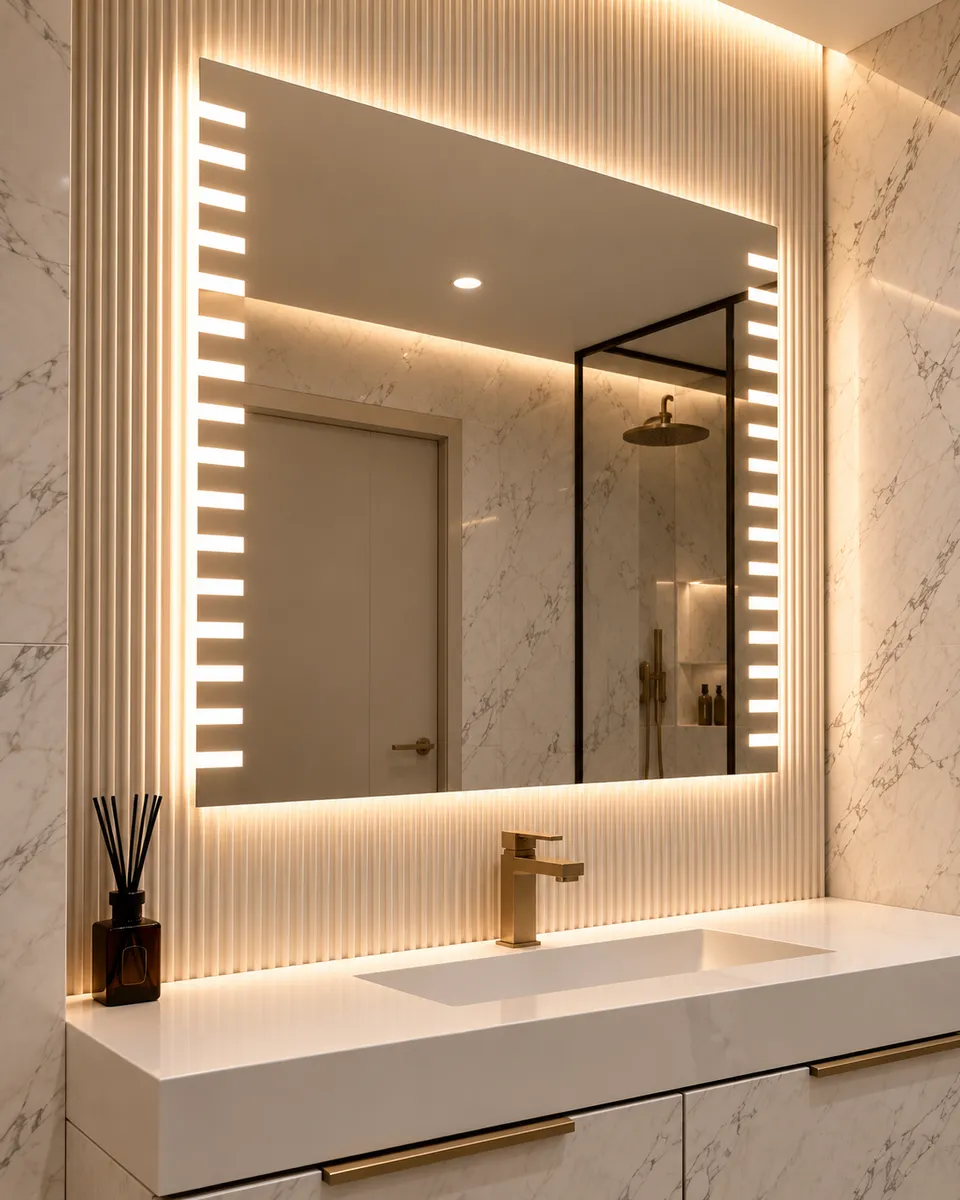 Дзеркало з LED підсвіткою 50х70см прямокутне Fremont — фото 18