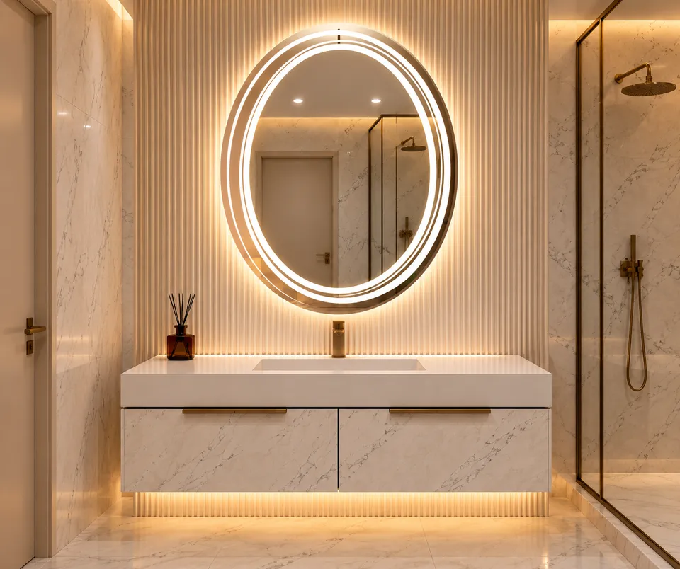 Дзеркало з LED підсвіткою 50х70см овальне Santa Ana — фото 16