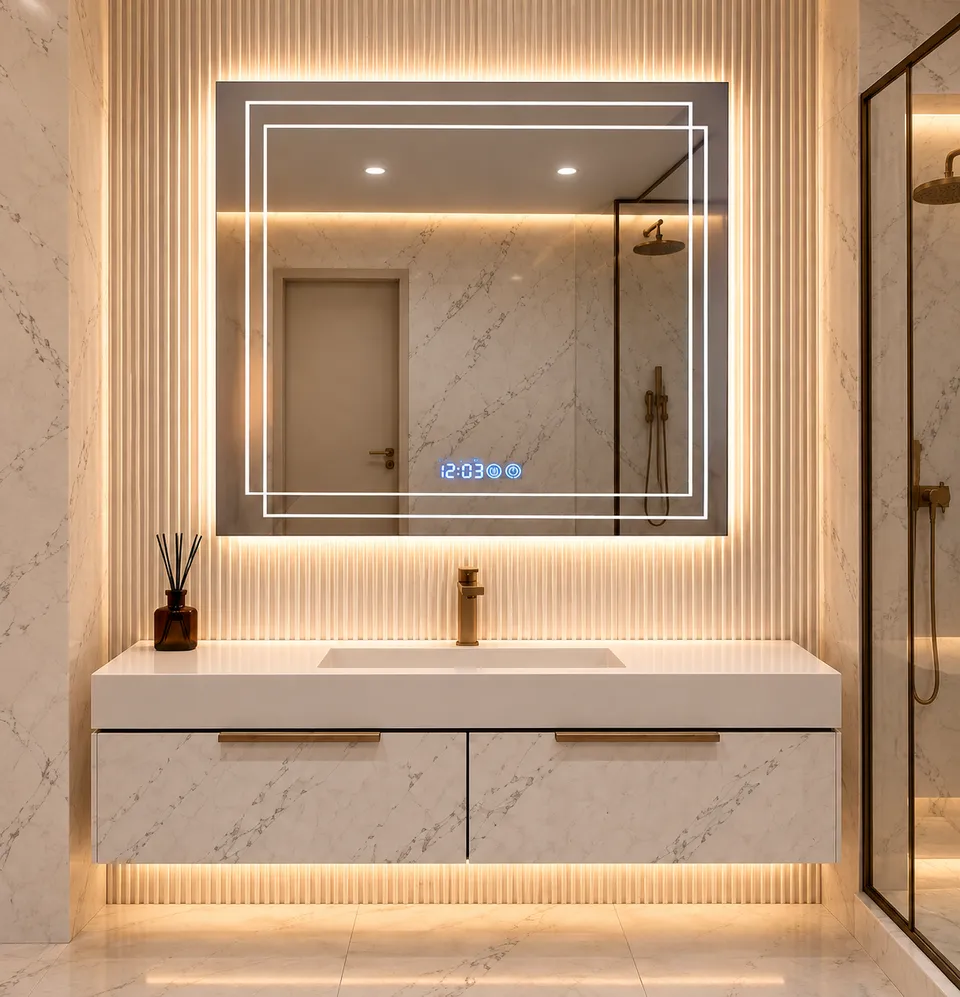 Дзеркало з LED підсвіткою 50х50см квадратне Bakersfield — фото 24