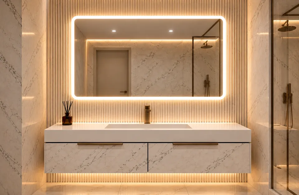 Дзеркало з LED підсвіткою 70х50см прямокутне Long Beach — фото 14
