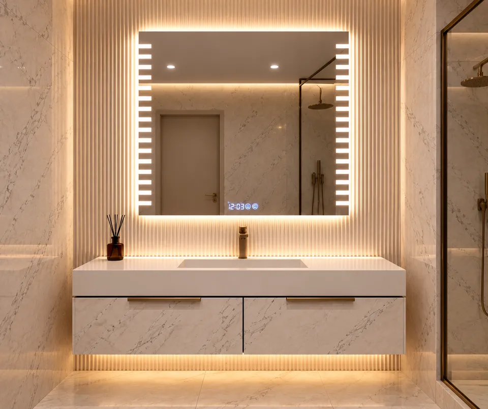Дзеркало з LED підсвіткою 50х70см прямокутне Fremont — фото 15