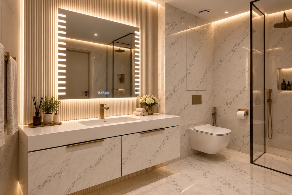 Дзеркало з LED підсвіткою 50х70см прямокутне Fremont — фото 17