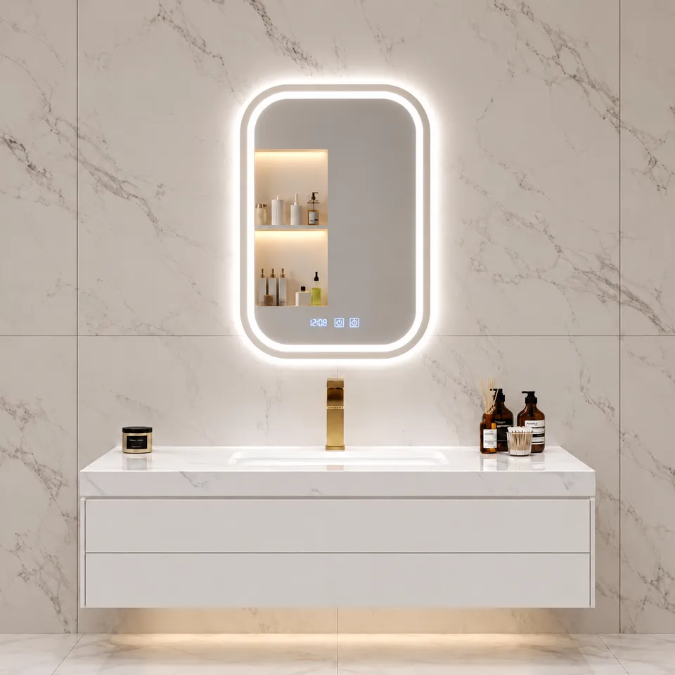 Дзеркало з LED підсвіткою 50х70см прямокутне Oxnard — фото 11