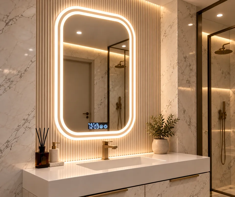 Дзеркало з LED підсвіткою 50х70см прямокутне Oxnard — фото 19