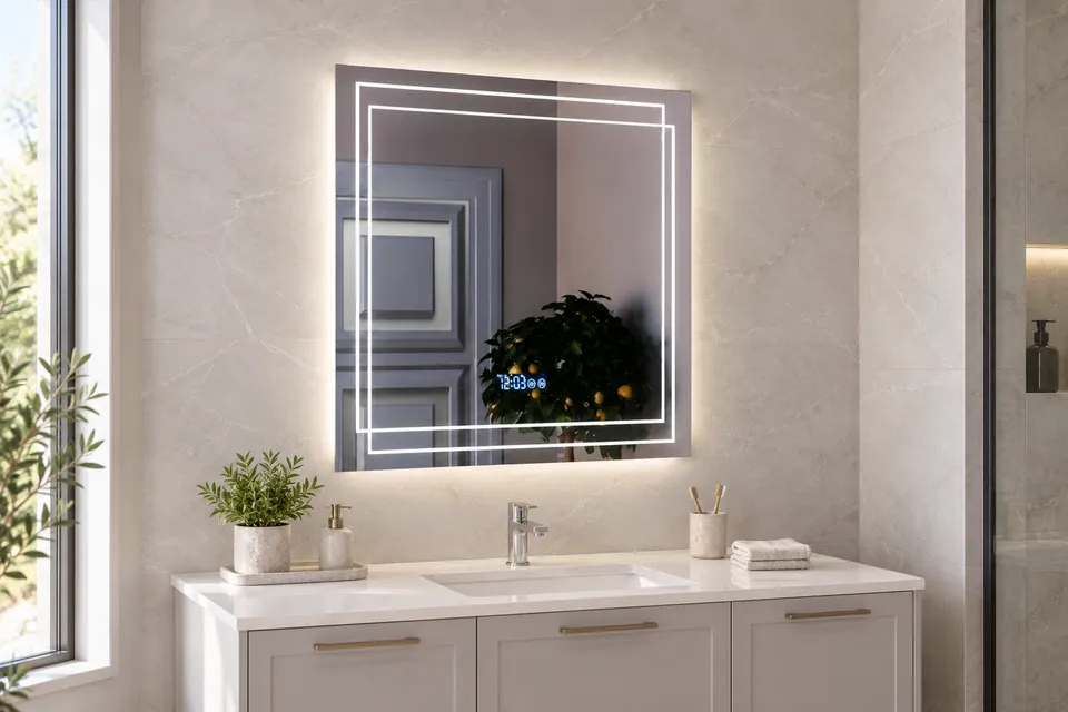 Дзеркало з LED підсвіткою 50х50см квадратне Bakersfield — фото 21
