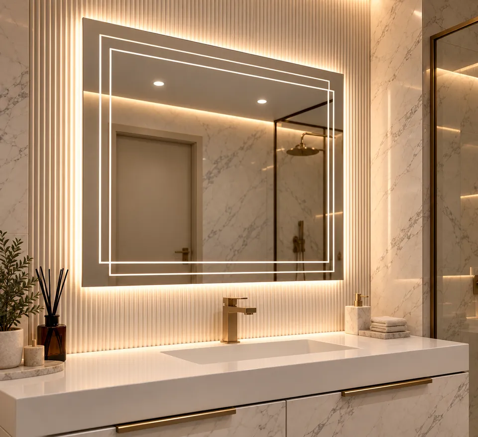 Дзеркало з LED підсвіткою 50х50см квадратне Bakersfield — фото 23