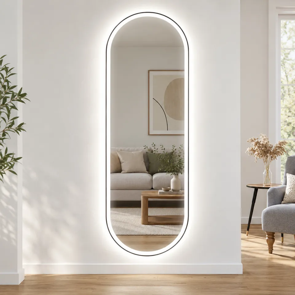Дзеркало з LED підсвіткою 60х150см овальне Rockford