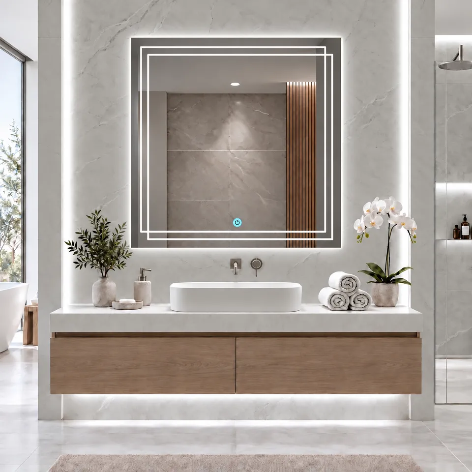 Дзеркало з LED підсвіткою 50х50см квадратне Bakersfield — фото 13