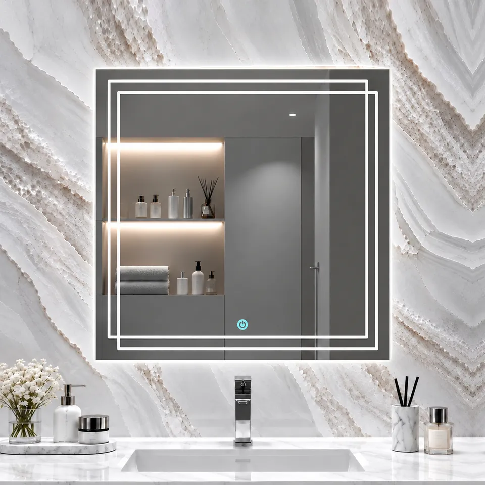 Дзеркало з LED підсвіткою 50х50см квадратне Bakersfield — фото 3