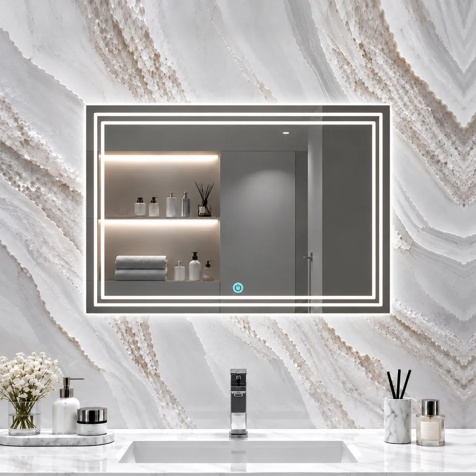 Дзеркало з LED підсвіткою 70х50см прямокутне Scottsdale — фото 3