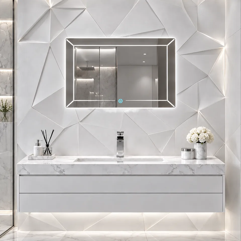 Дзеркало з LED підсвіткою 70х50см прямокутне Orlando — фото 7