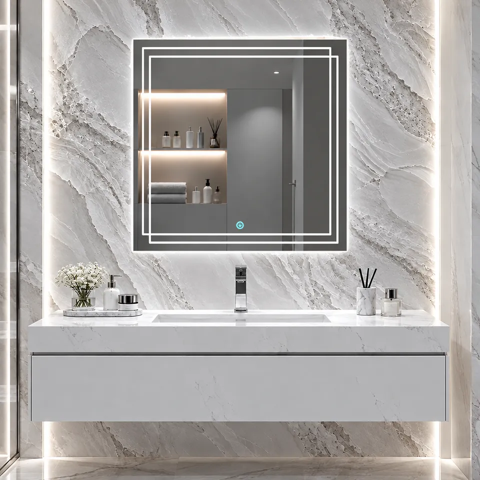 Дзеркало з LED підсвіткою 50х50см квадратне Bakersfield — фото 14