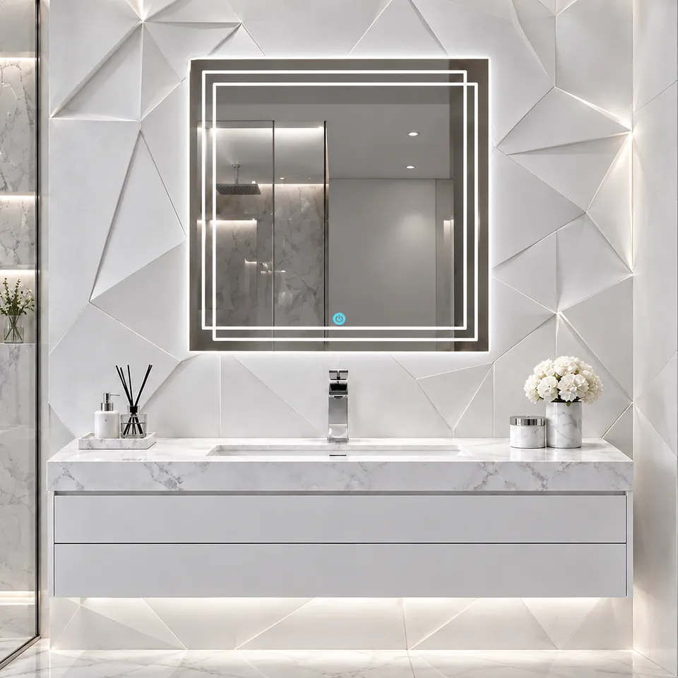 Дзеркало з LED підсвіткою 50х50см квадратне Bakersfield — фото 12