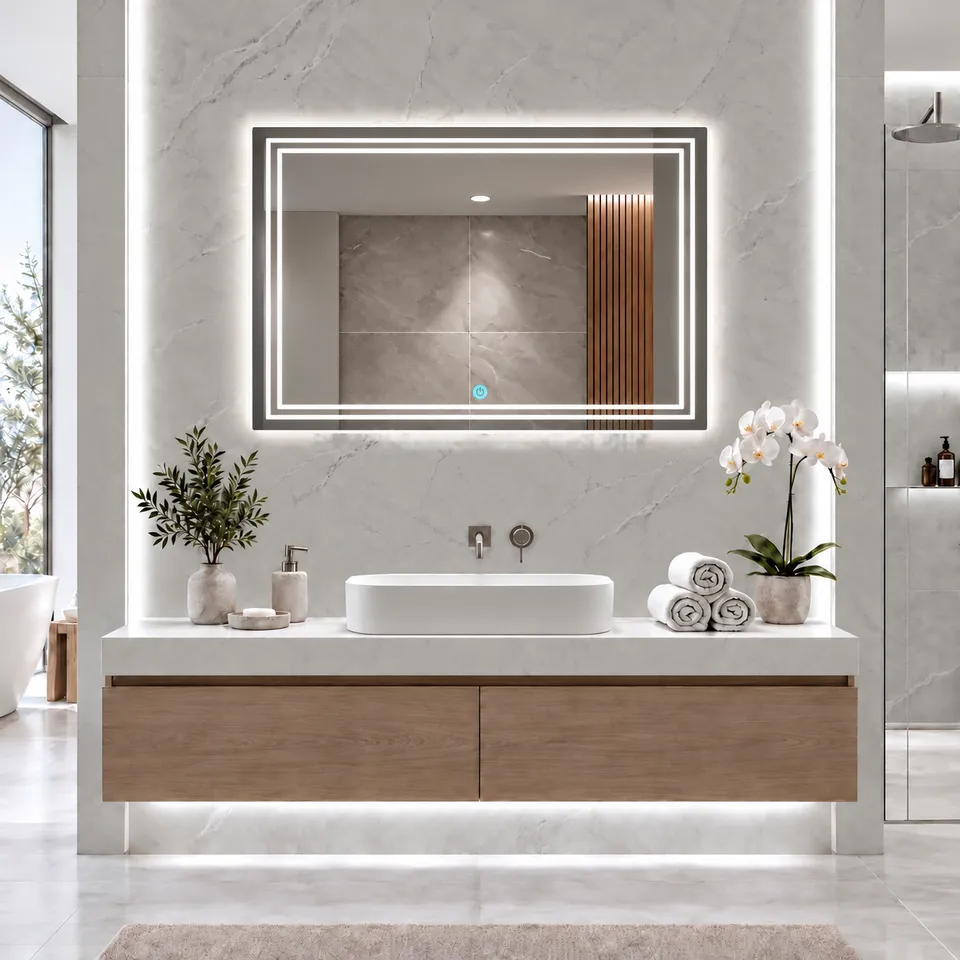 Дзеркало з LED підсвіткою 70х50см прямокутне Scottsdale — фото 8