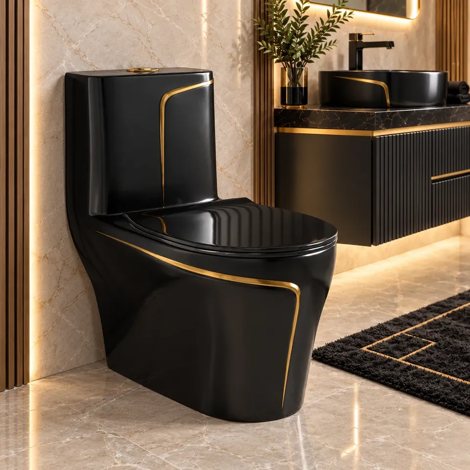 Дизайнерський унітаз Black 8727