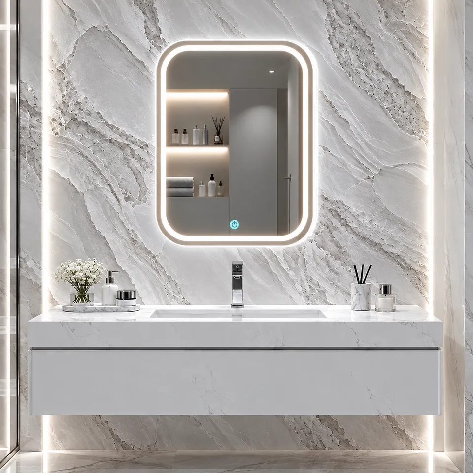 Дзеркало з LED підсвіткою 50х70см прямокутне Oxnard — фото 9