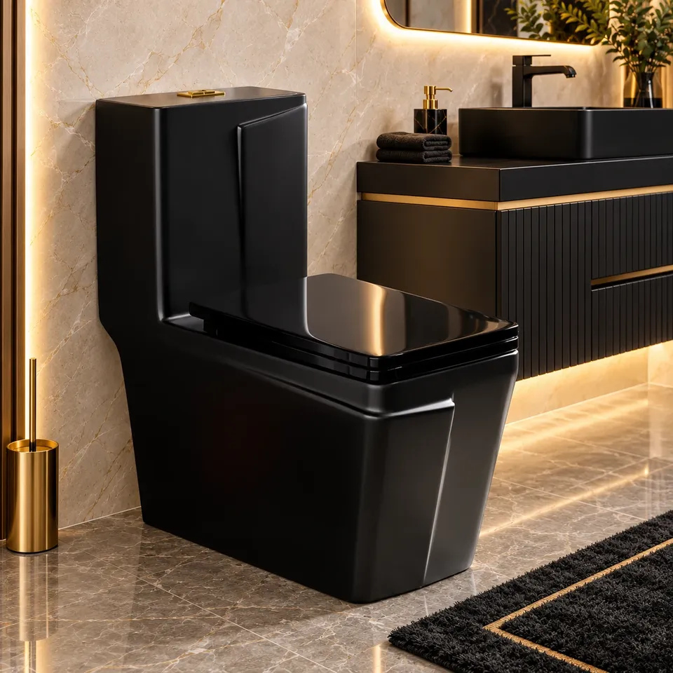Дизайнерський унітаз Black 8722