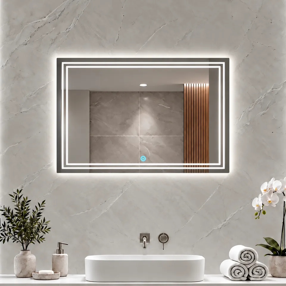 Дзеркало з LED підсвіткою 70х50см прямокутне Scottsdale — фото 2
