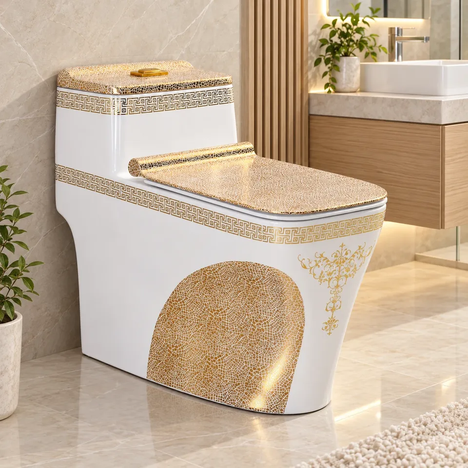 Преміальний унітаз White-Gold 8771