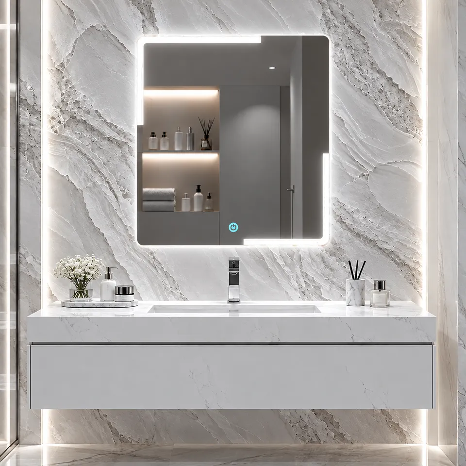 Дзеркало з LED підсвіткою 70х50см прямокутне Frisco — фото 9
