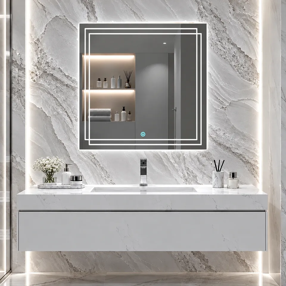 Дзеркало з LED підсвіткою 50х50см квадратне Bakersfield — фото 9