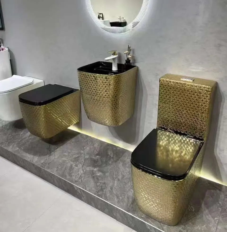Преміальний унітаз та умивальник Gold 8758