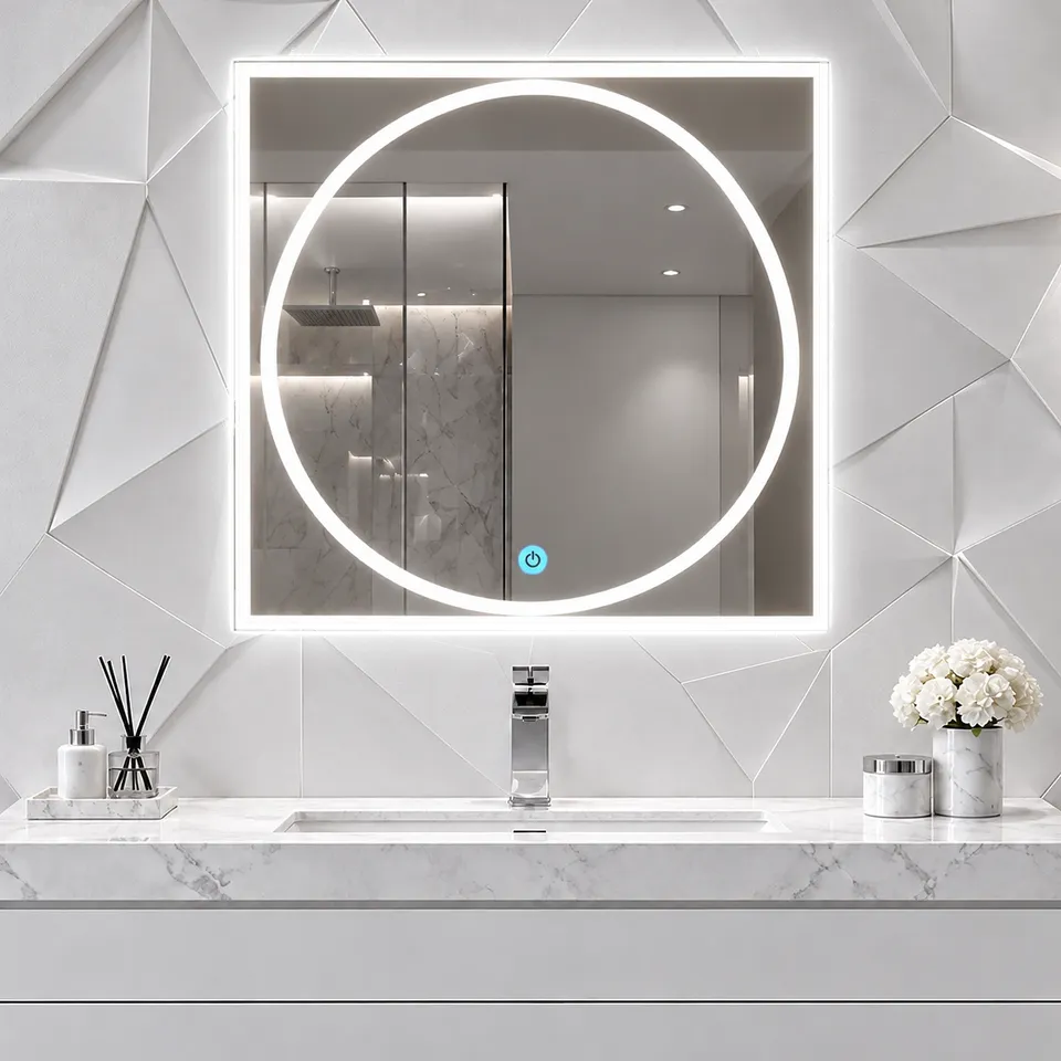 Дзеркало з LED підсвіткою 50х50см квадратне Glendale — фото 4