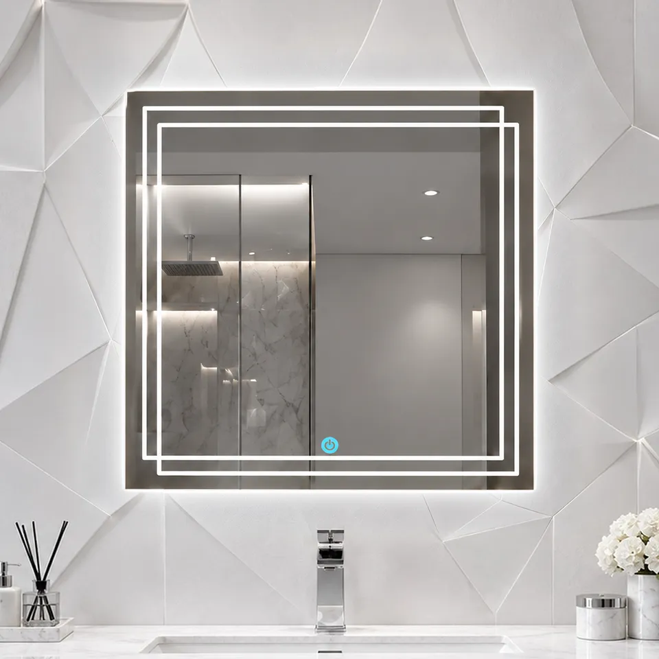 Дзеркало з LED підсвіткою 50х50см квадратне Bakersfield — фото 2