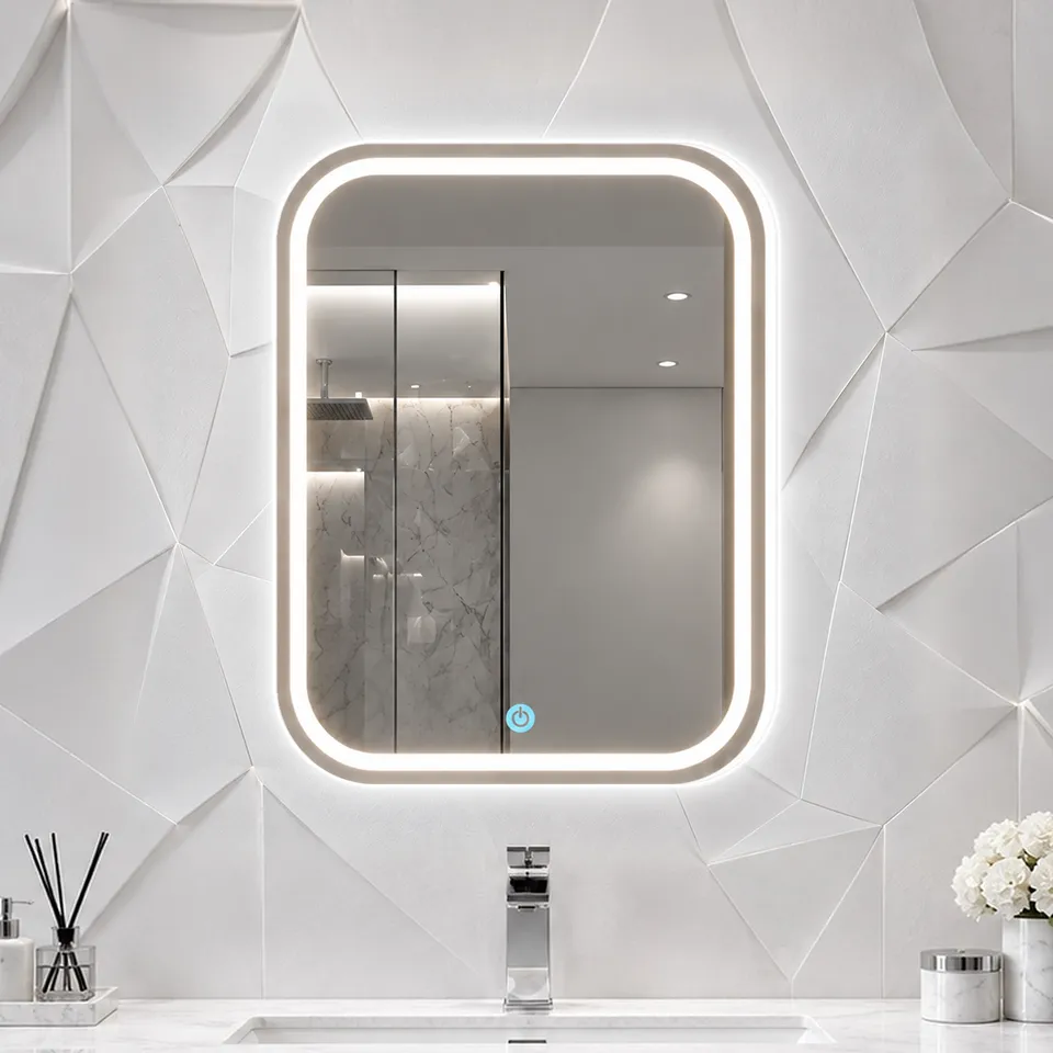 Дзеркало з LED підсвіткою 50х70см прямокутне Oxnard — фото 2