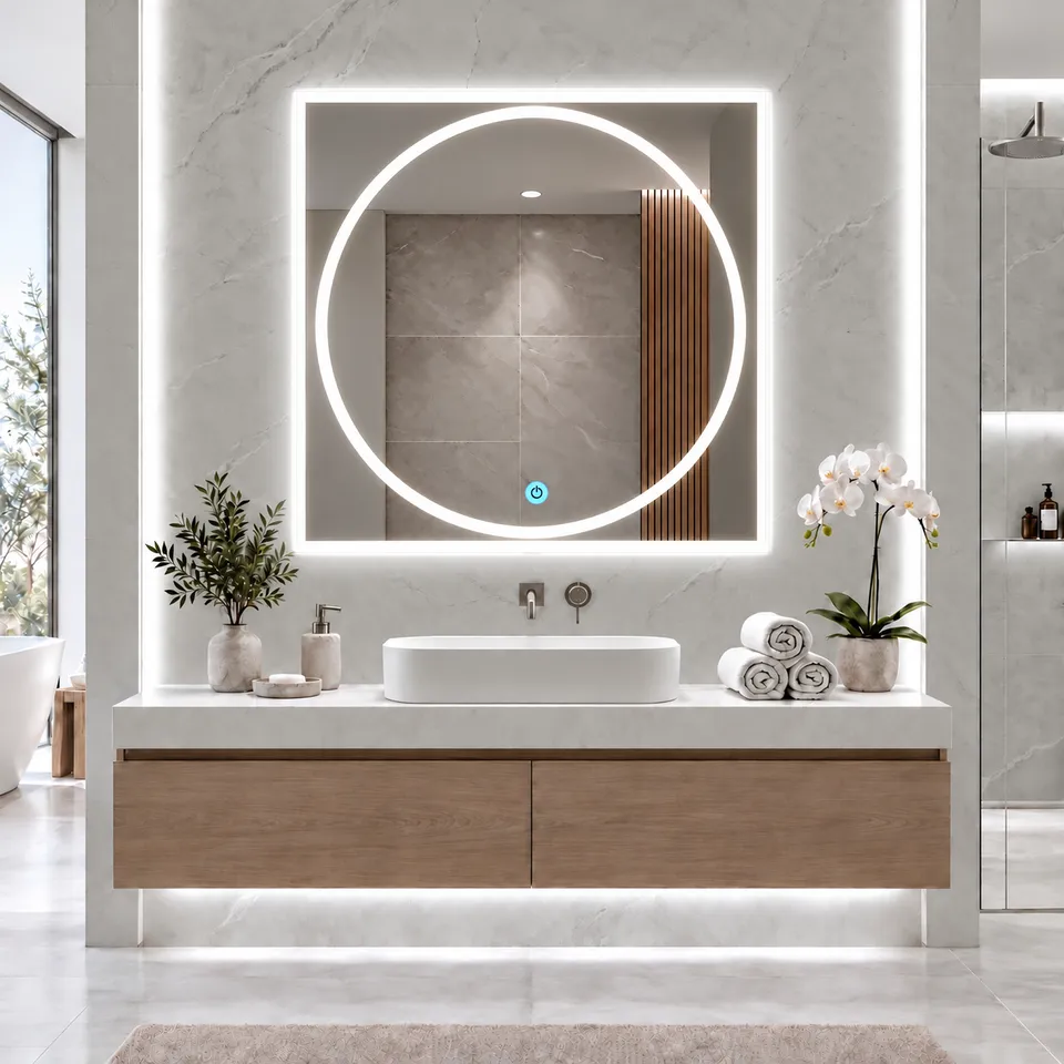 Дзеркало з LED підсвіткою 50х50см квадратне Glendale — фото 17