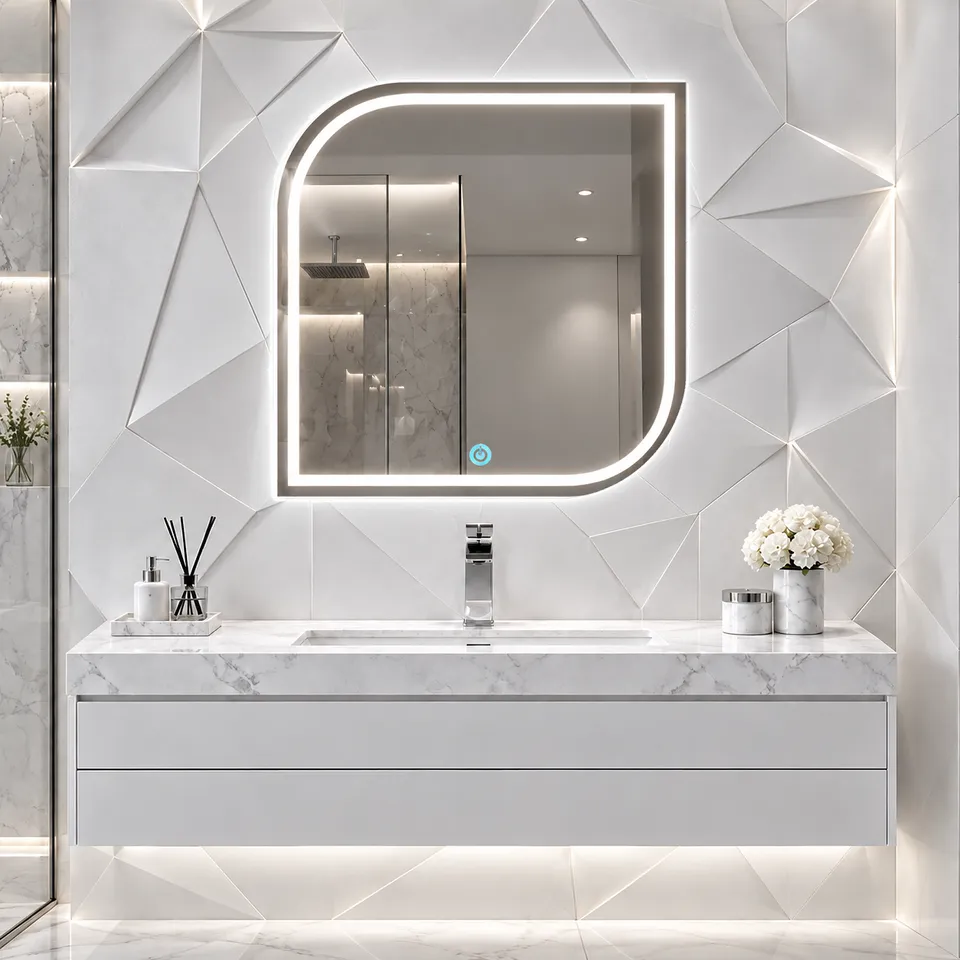 Дзеркало з LED підсвіткою 50х50 см квадратне McKinney — фото 7