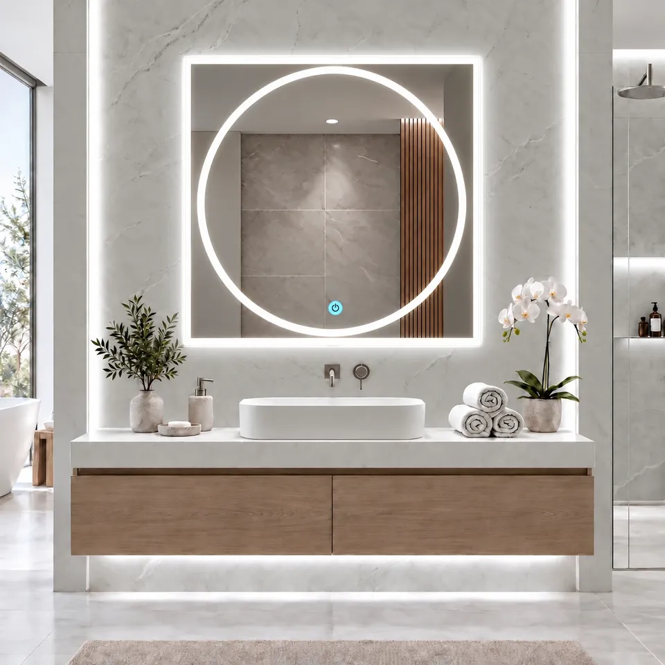 Дзеркало з LED підсвіткою 50х50см квадратне Glendale — фото 8
