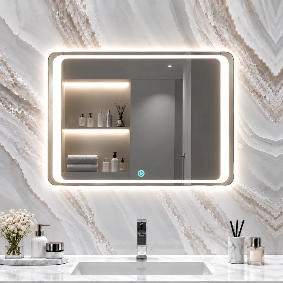 Дзеркало з LED підсвіткою 60х80см прямокутне Eureka