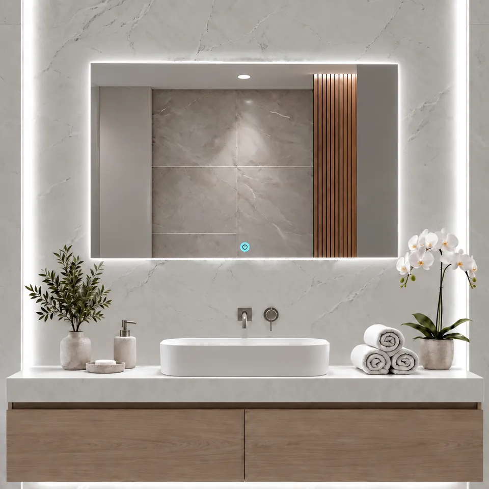 Дзеркало з LED підсвіткою 70х50см прямокутне Santa Clarita — фото 5